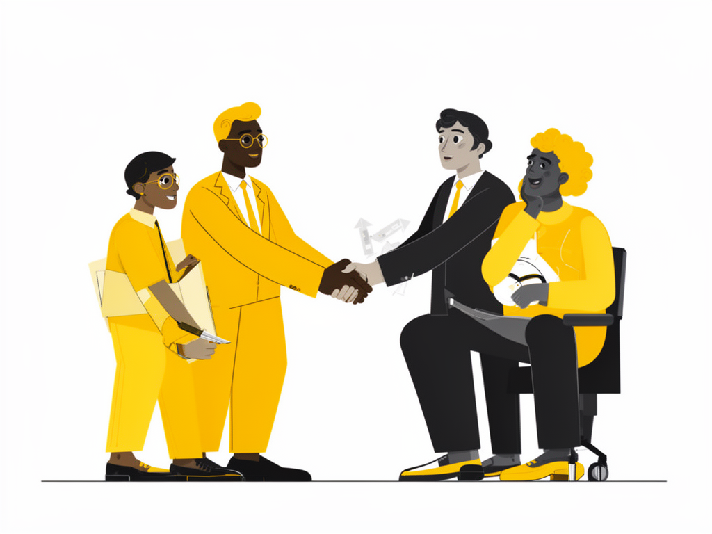 Illustrated colleagues representing a human-reviewed call workflow