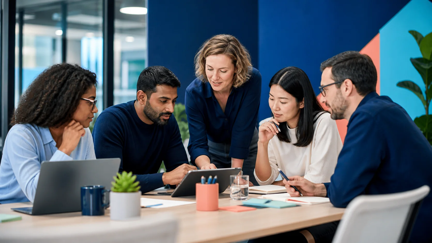 Office team turning meeting notes and messages into a clear action list