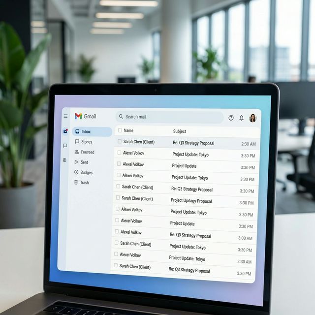 Secure inbox view representing captured call notes and follow-up