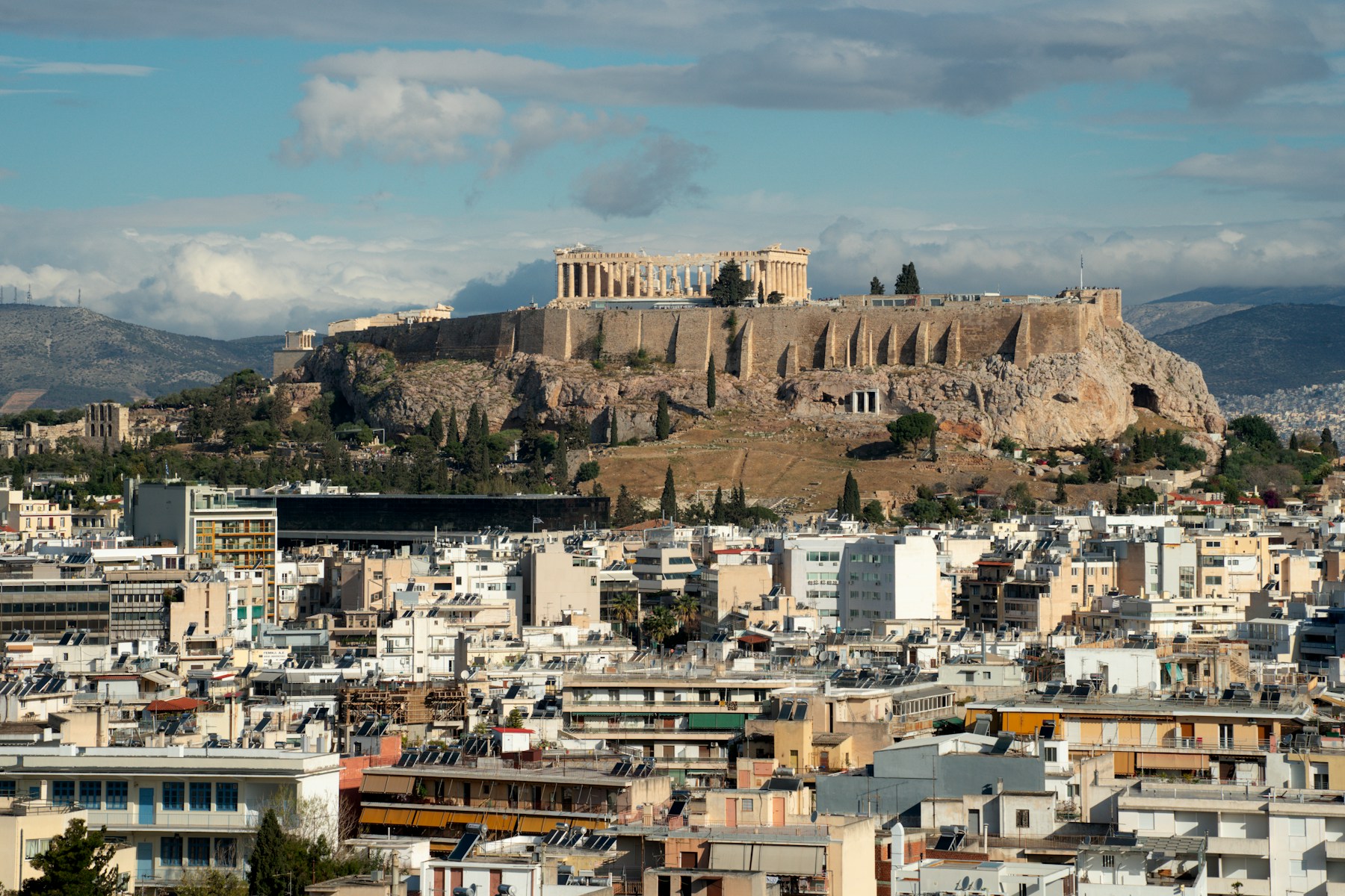 Athens Acropolis photographed above the city for the AI agency service area page