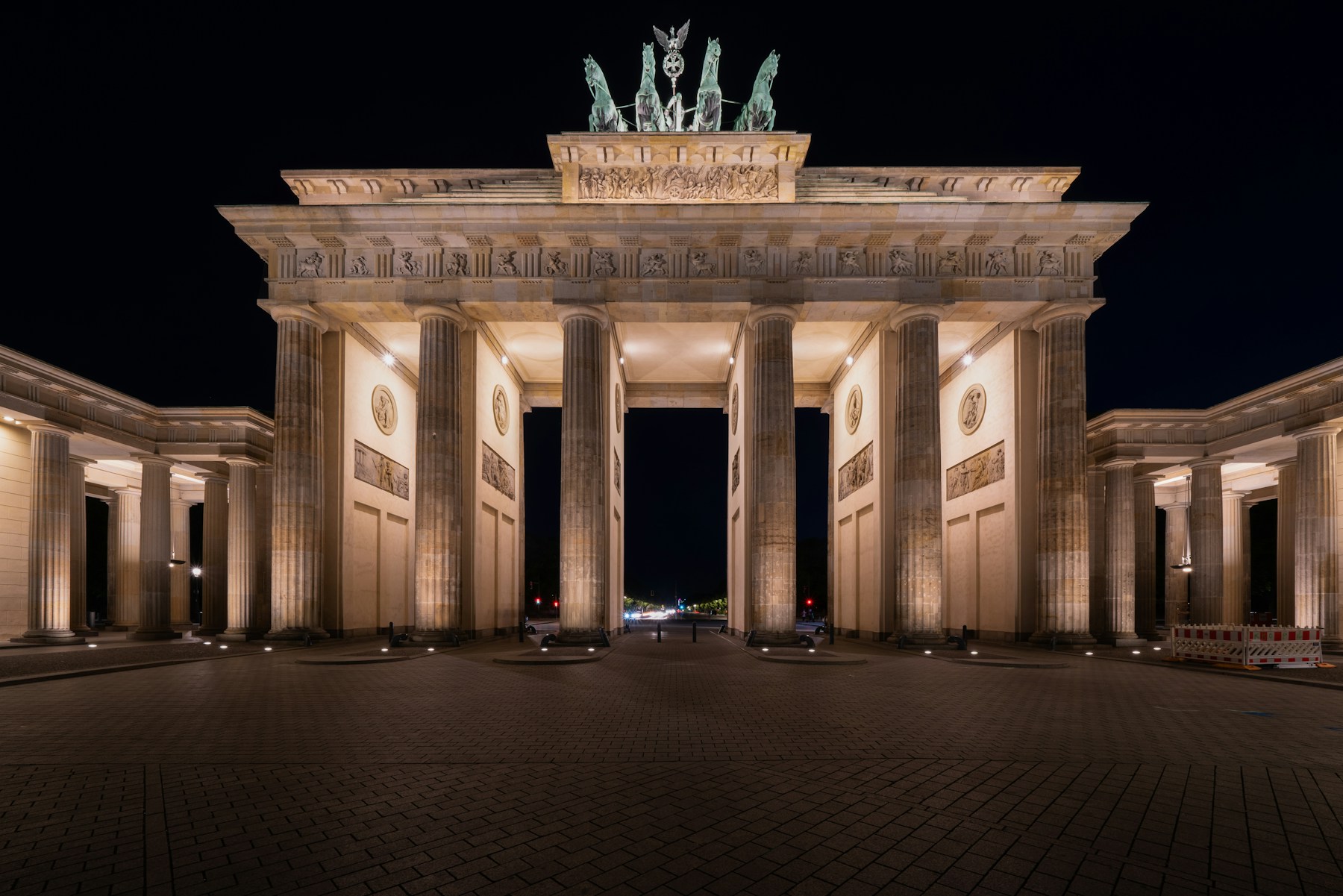 Berlin Brandenburg Gate photographed at night