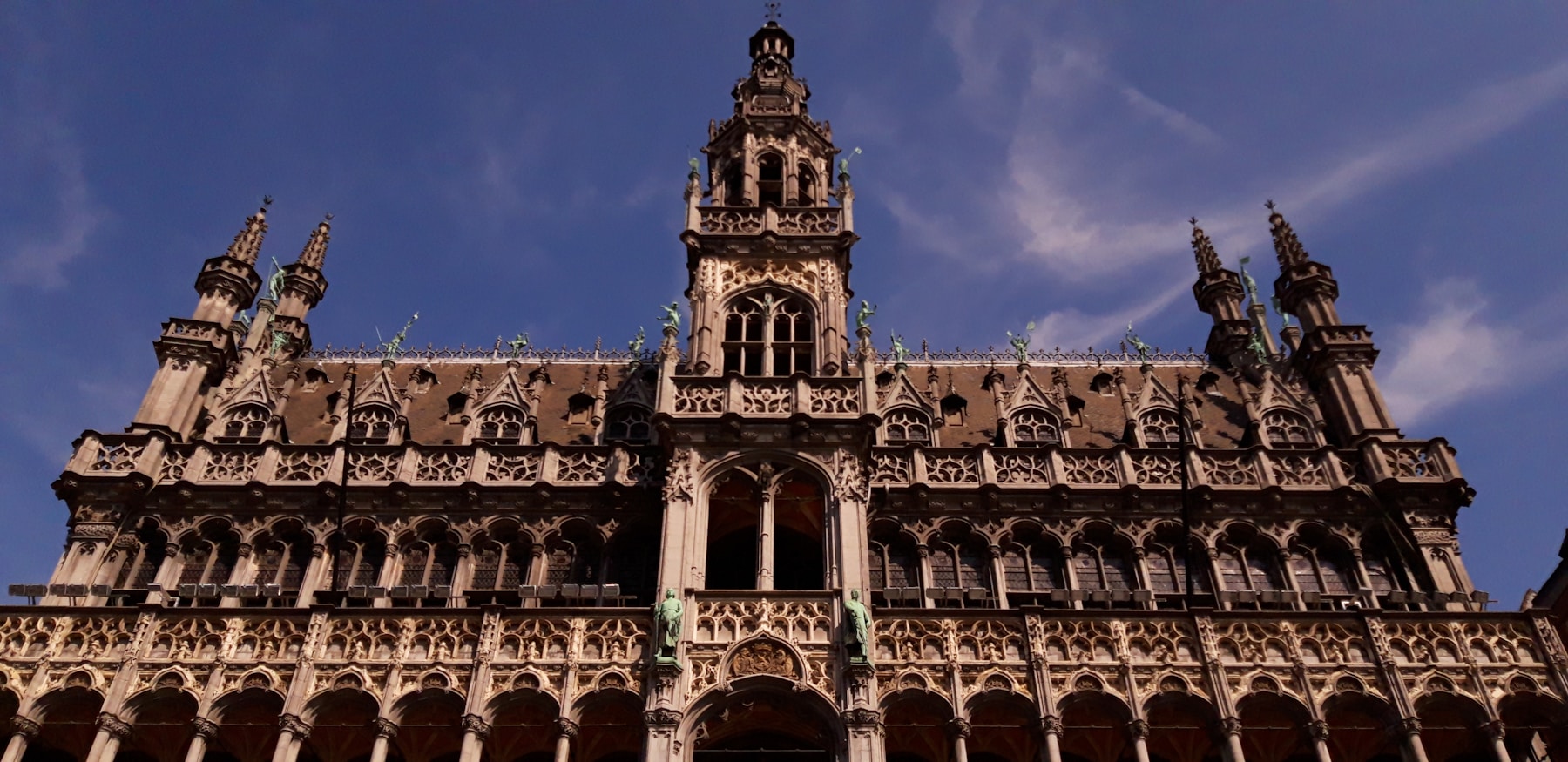 Brussels Grand Place photographed at night for the AI agency service area page