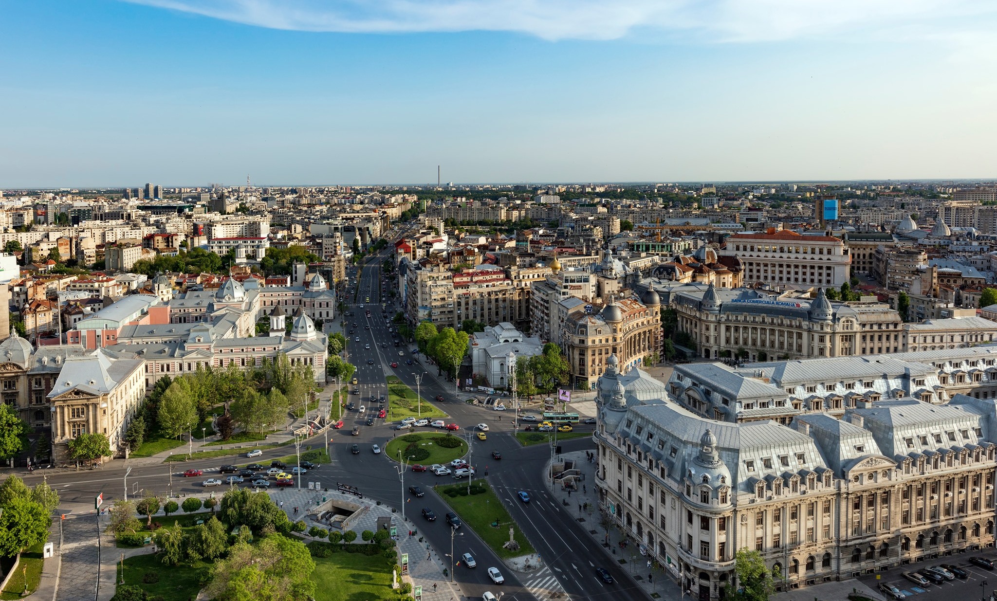 Bucharest University Square photographed for the AI agency service area page