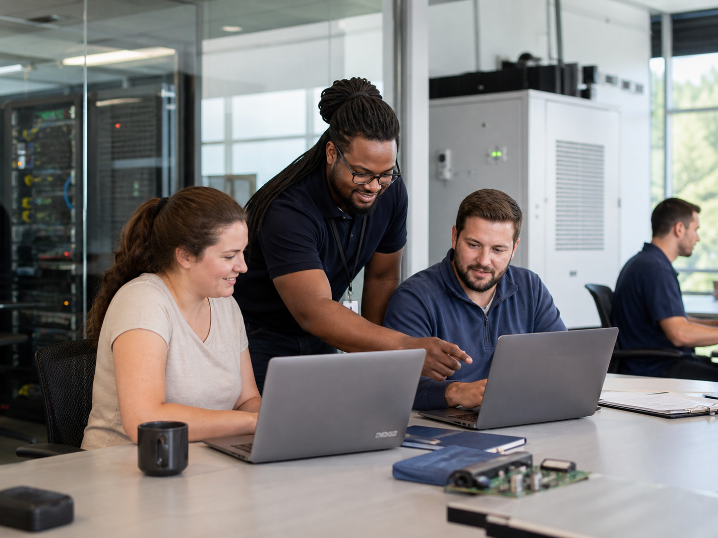 Charlotte colleagues onboarding a user and resolving a managed IT support issue