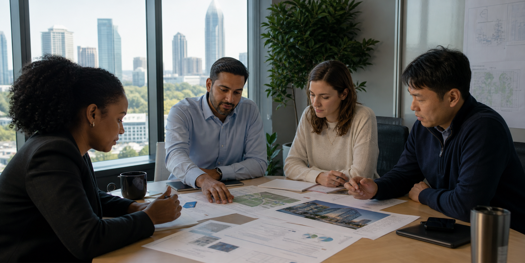 Charlotte renewable-energy project team connecting building, utility, and supplier work
