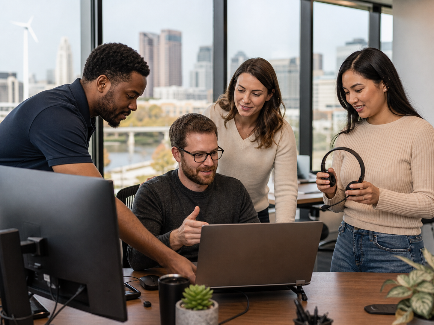 Columbus colleagues onboarding a user and resolving a managed IT support issue