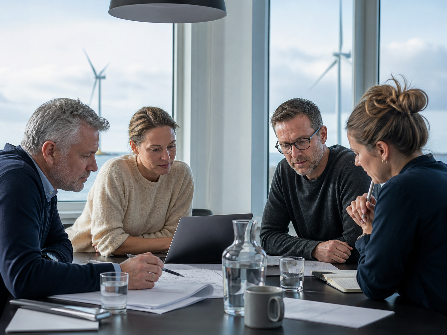Copenhagen renewable-energy professionals reviewing security and recovery priorities