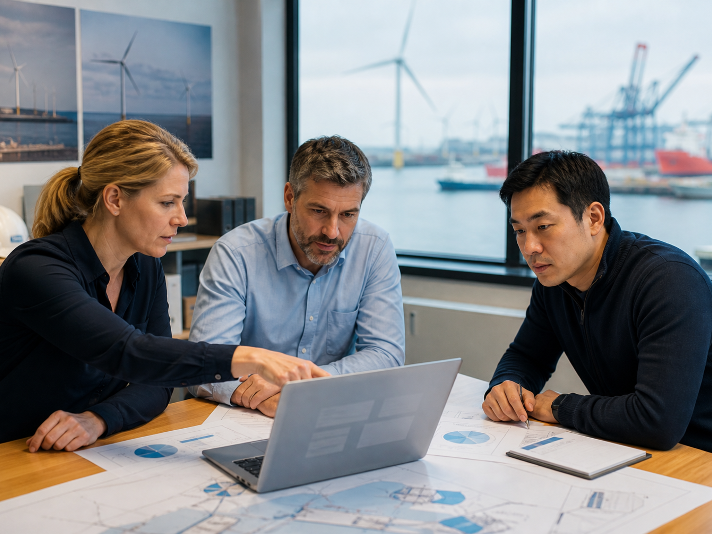 Hamburg renewable-energy professionals reviewing security and recovery priorities