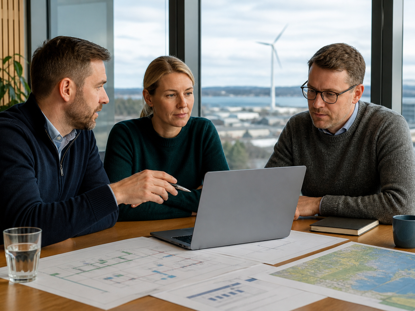 Helsinki renewable-energy professionals reviewing security and recovery priorities