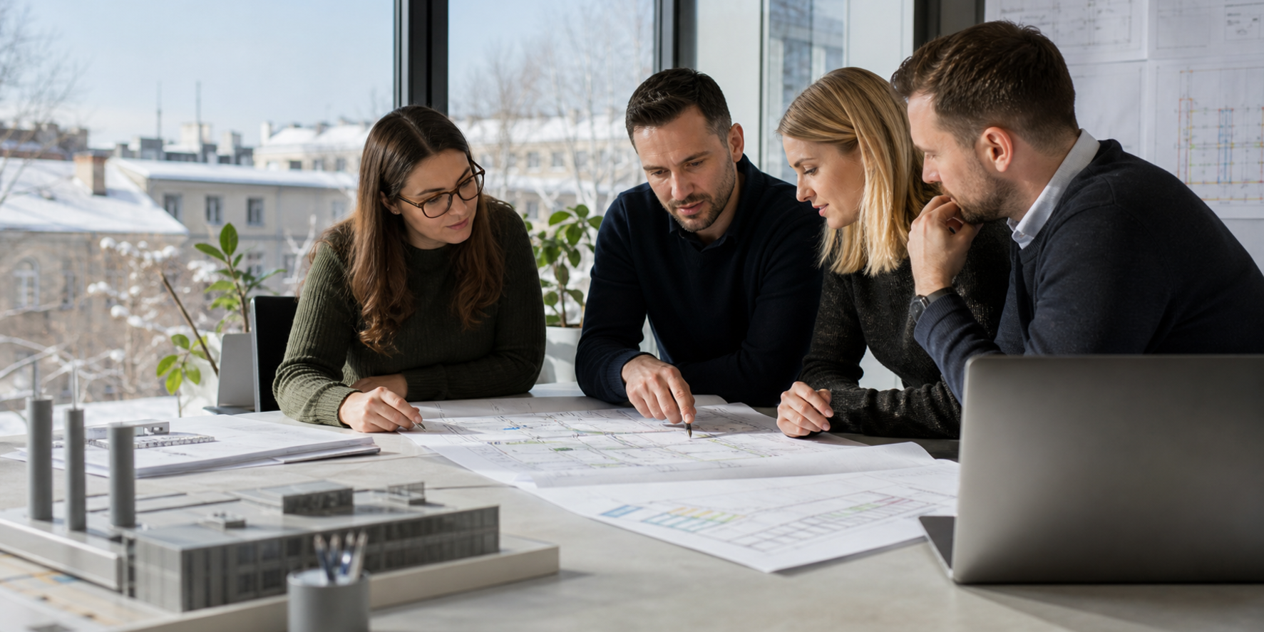 Krakow renewable-energy project team connecting Polish customer and supplier work