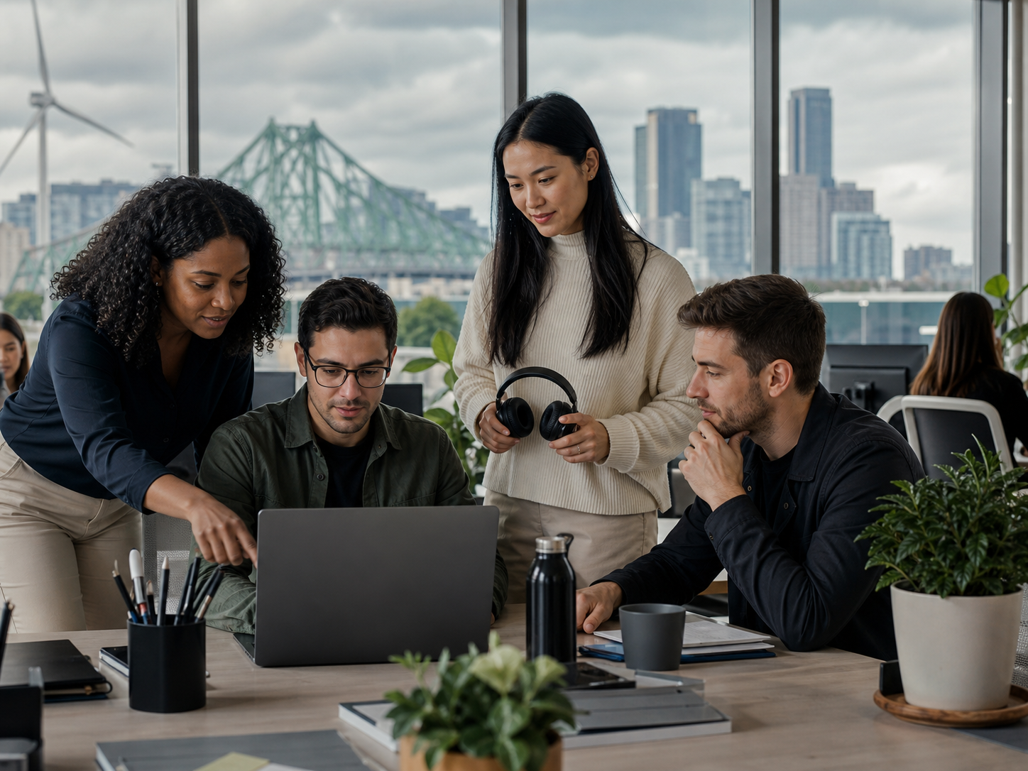 Montreal colleagues onboarding a user and resolving a managed IT support issue