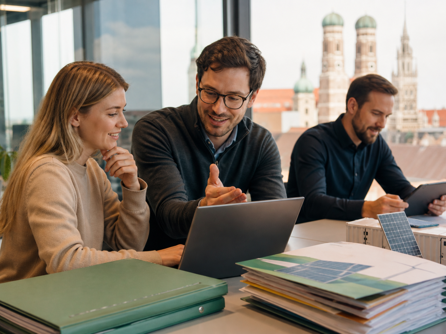 Munich colleagues onboarding a user and resolving a managed IT support issue