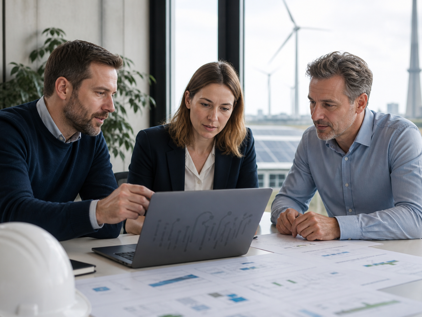 Munich renewable-energy professionals reviewing security and recovery priorities