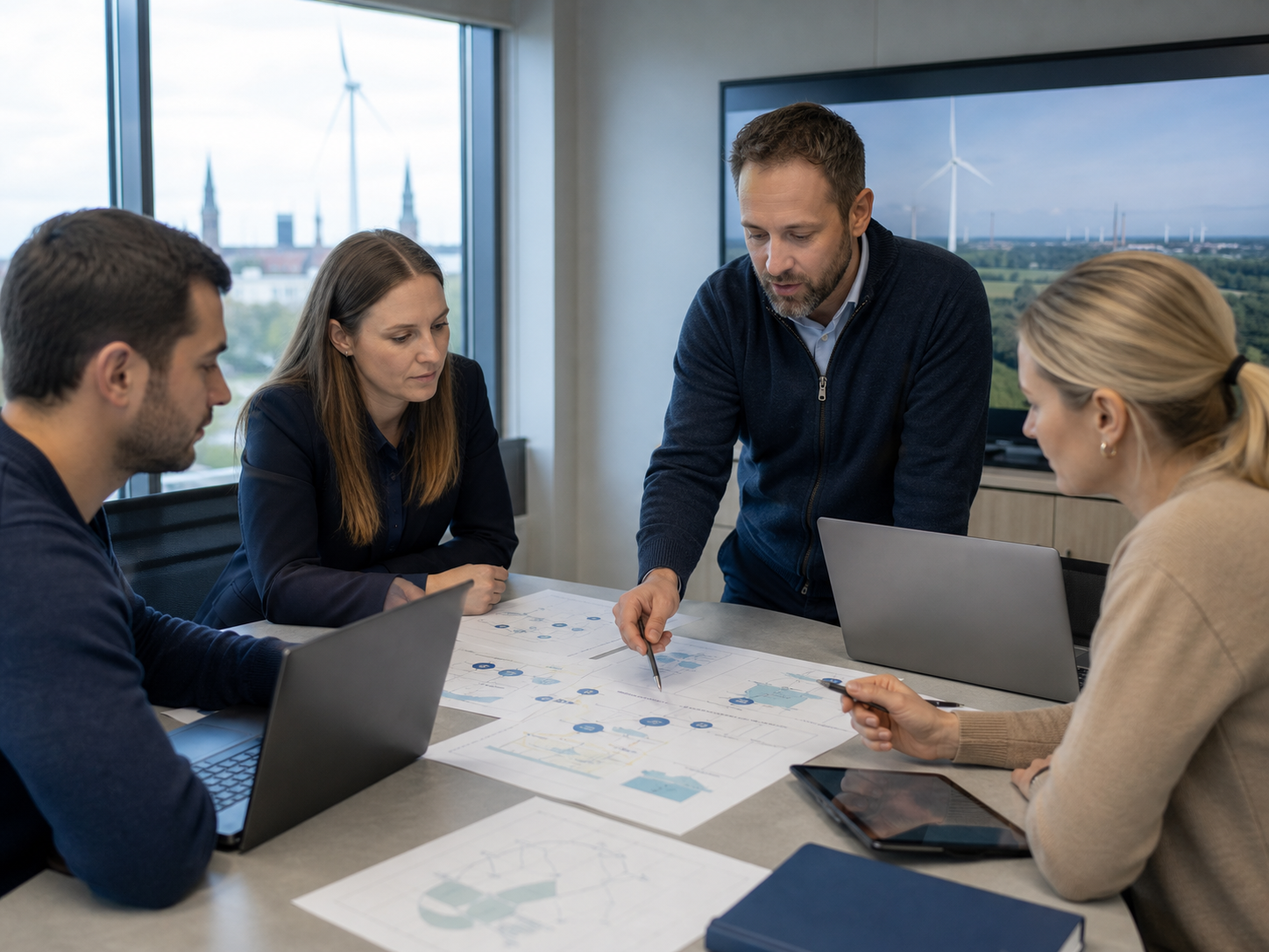 Riga renewable-energy professionals reviewing security and recovery priorities