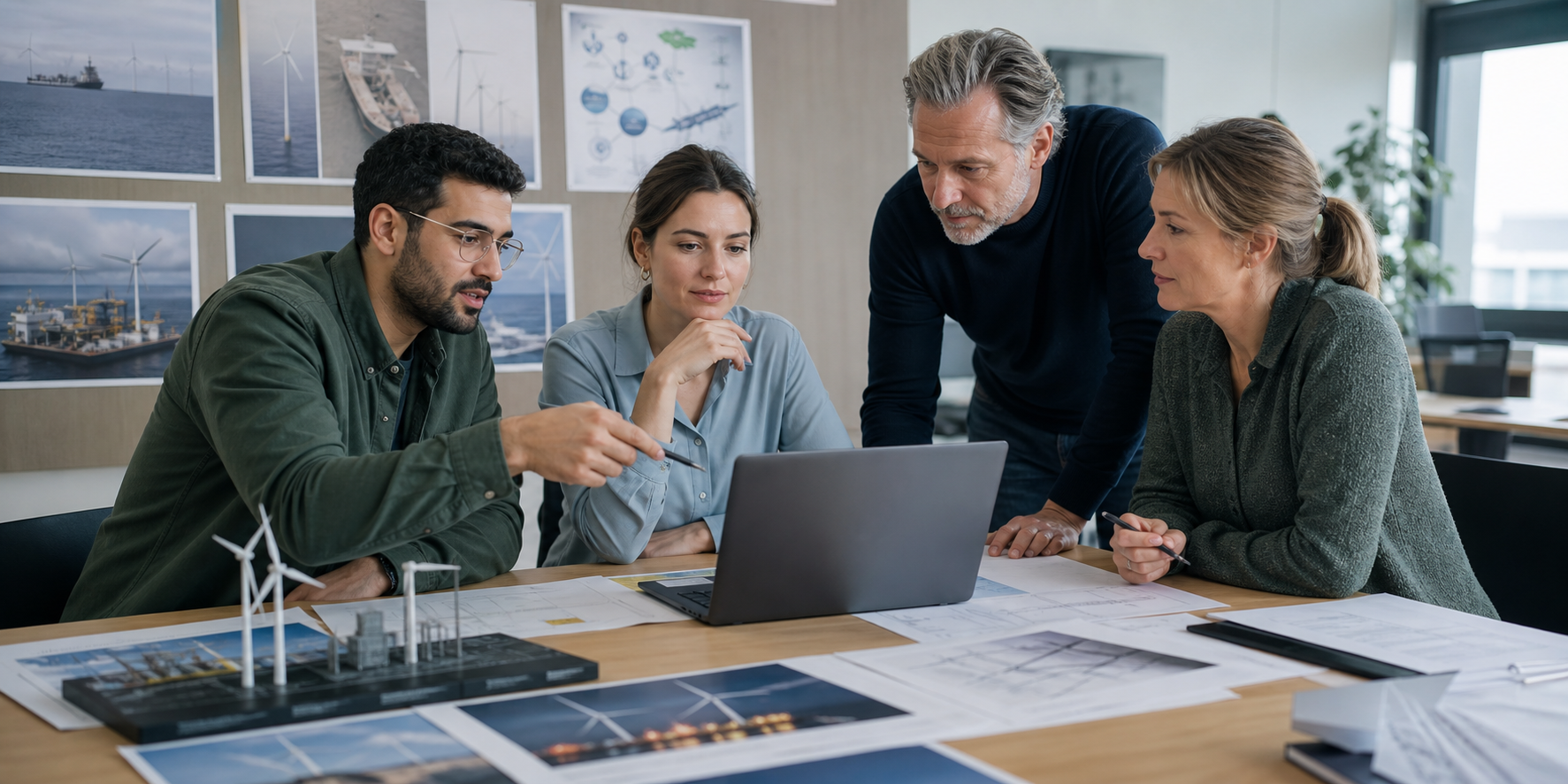 Rotterdam renewable-energy project team connecting Dutch customer and supplier work