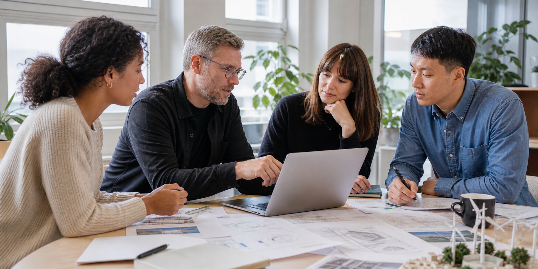 Stockholm renewable-energy project team connecting customer, engineering, and delivery work