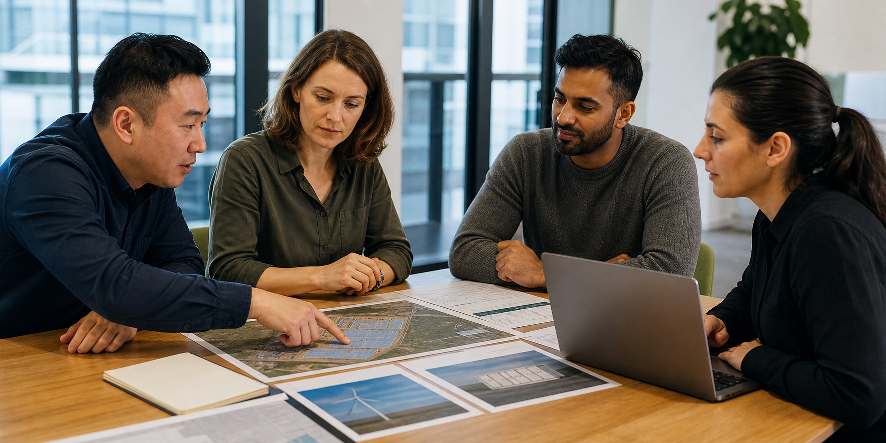 Sydney renewable-energy project team connecting customer, network, and supplier work