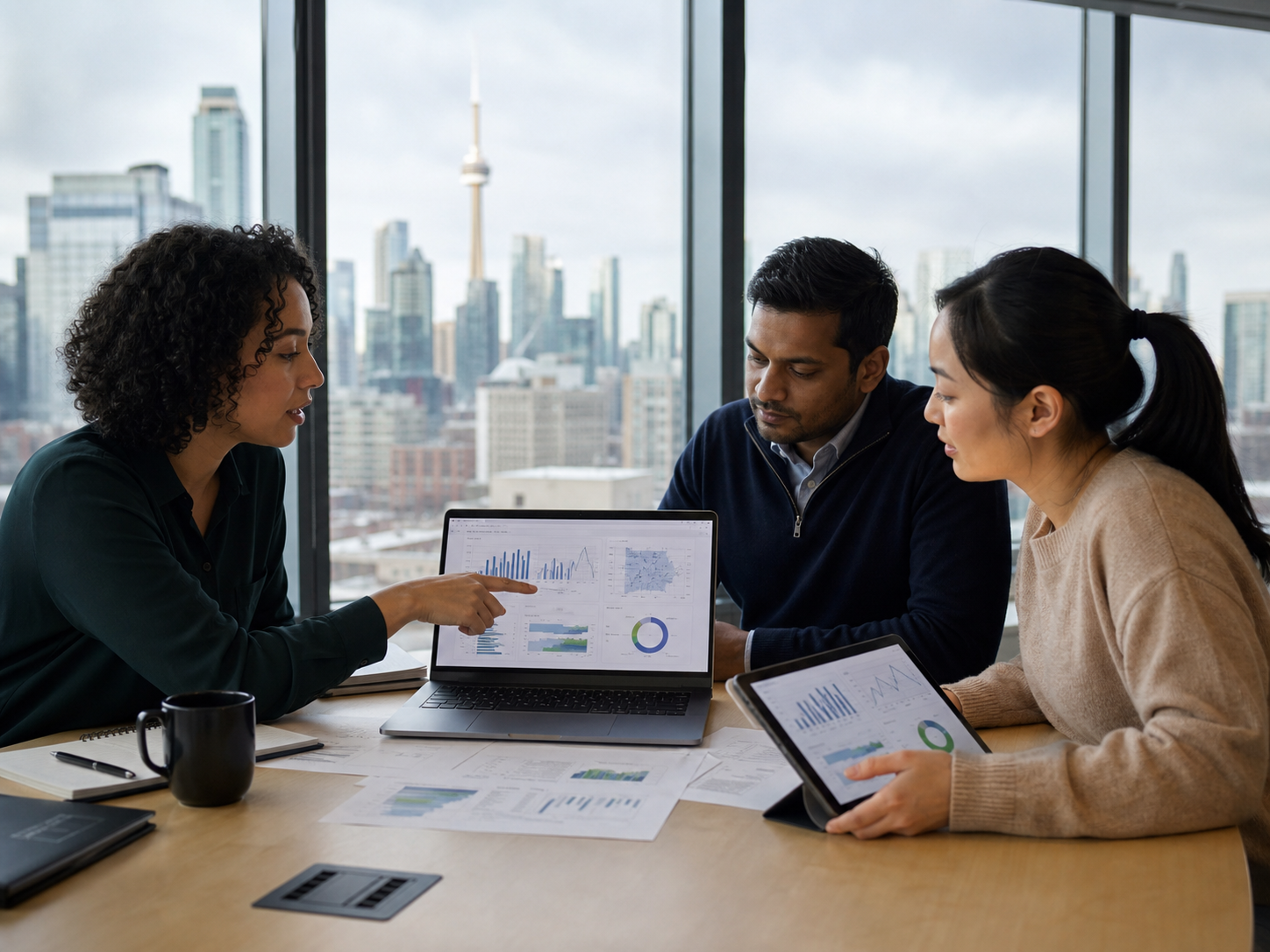 Toronto engineers reviewing building performance, solar, and storage assumptions