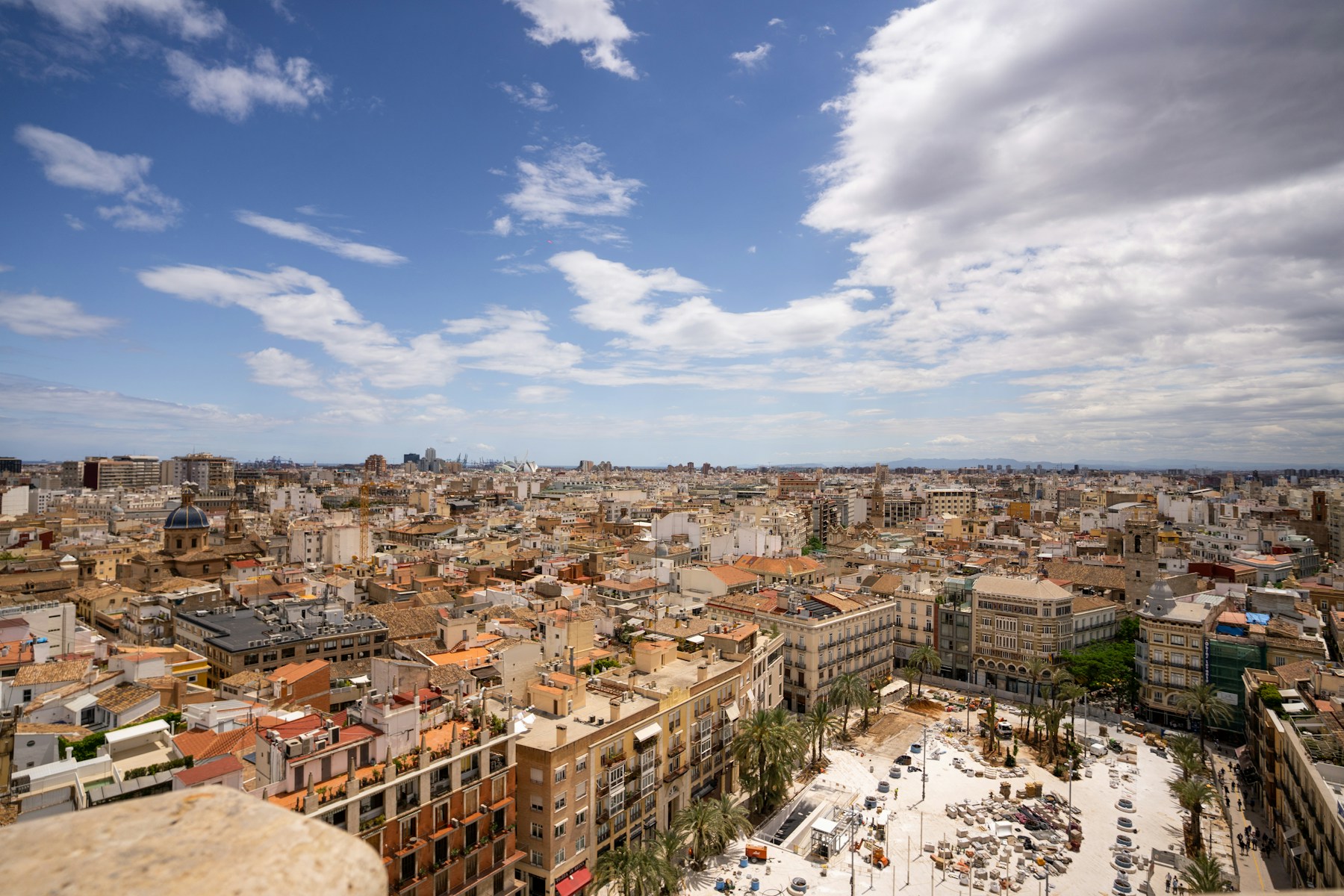 Valencia city skyline photographed in daylight for the AI agency service area page