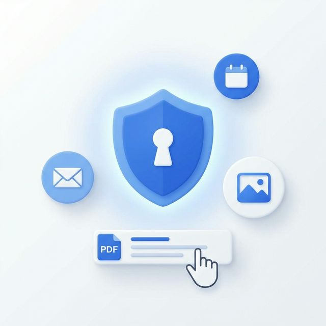 Secure shield illustration