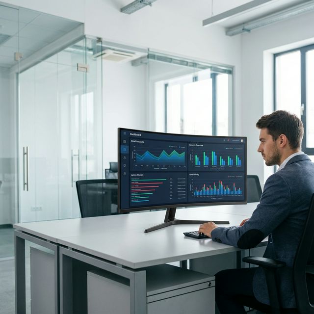 Secure workplace dashboard for reviewing business technology